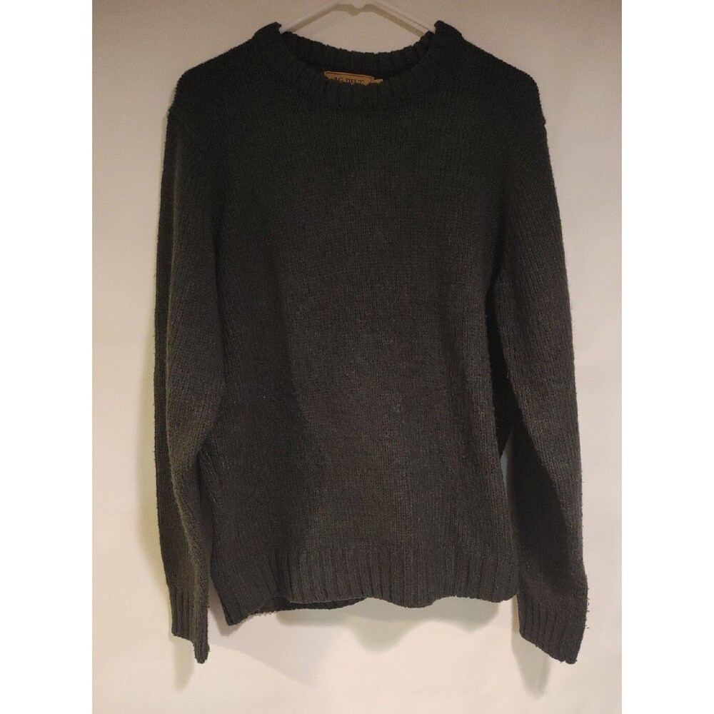 P.G. Field Mens Green Crew Neck Acrylic Pullover Sweater Jumper Size Large